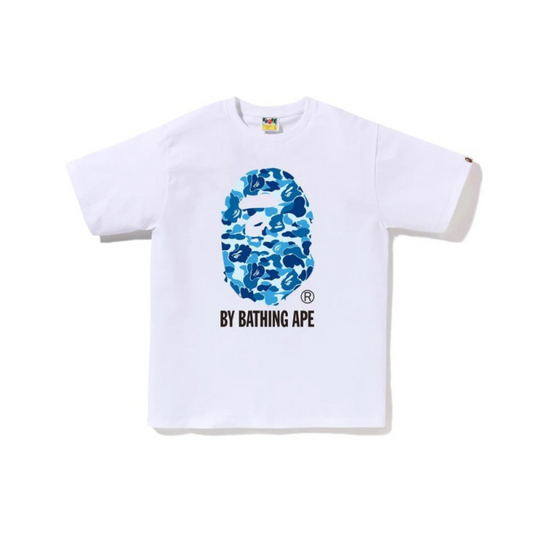 Tricou Bape ABC Camo – Alb/Albastru