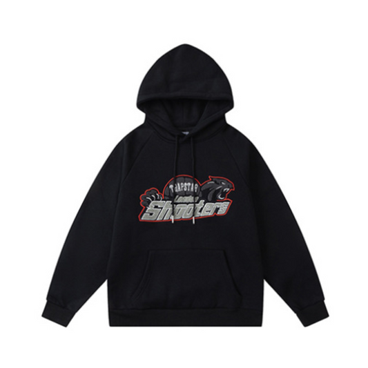 Hanorac Cu Gluga Trapstar – Negru/Rosu